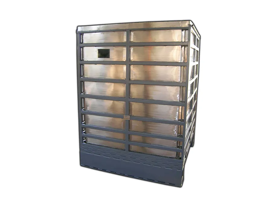 Industrial tow bin and tow can fabricated by National Engineers and Steel Fabricators